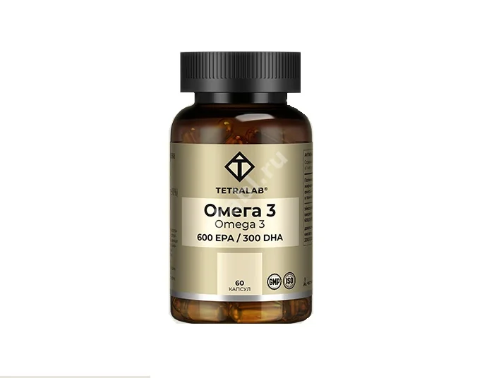 ОМЕГА-3 Тетралаб 360EPA/240DHA капс. 1.392г N60 (Квадрат-С, РФ)