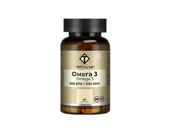 ОМЕГА-3 Тетралаб 600EPA/300DHA капс. 1.392г N60 (Квадрат-С, РФ)