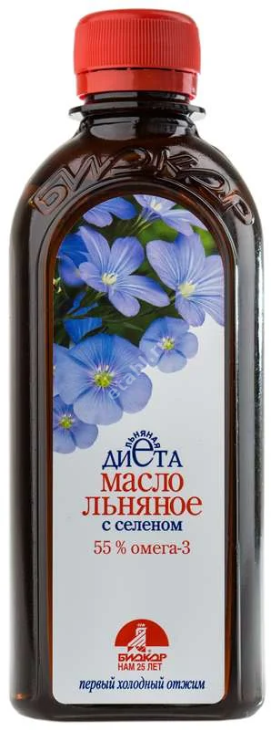 ЛЬНЯНОЕ МАСЛО Биокор (фл.) 500мл N1 Селен (Биокор, РФ)