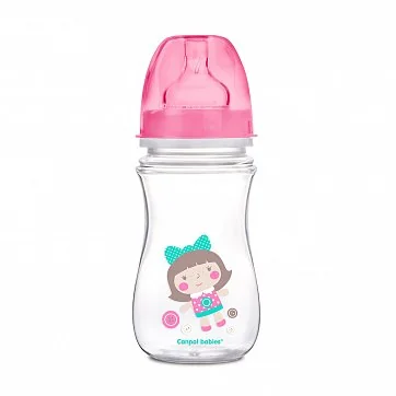 КАНПОЛ (Canpol) бутылочка пласт. 240мл EasyStart 3-6м 35/206 Цветные зверушки (Канпол, ПОЛЬША)