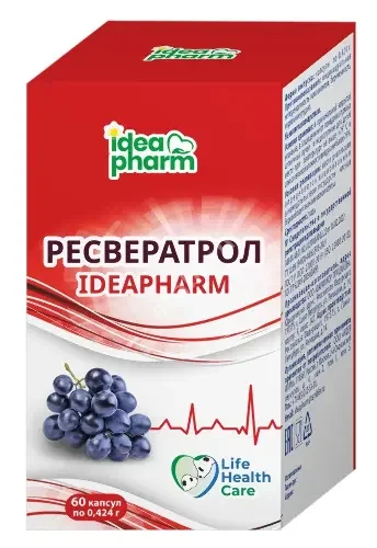 ИДЕАФАРМ (IDEAPHARM) Ресвератрол капс. 0.424г N60 (ФАРМАКОР, РФ)