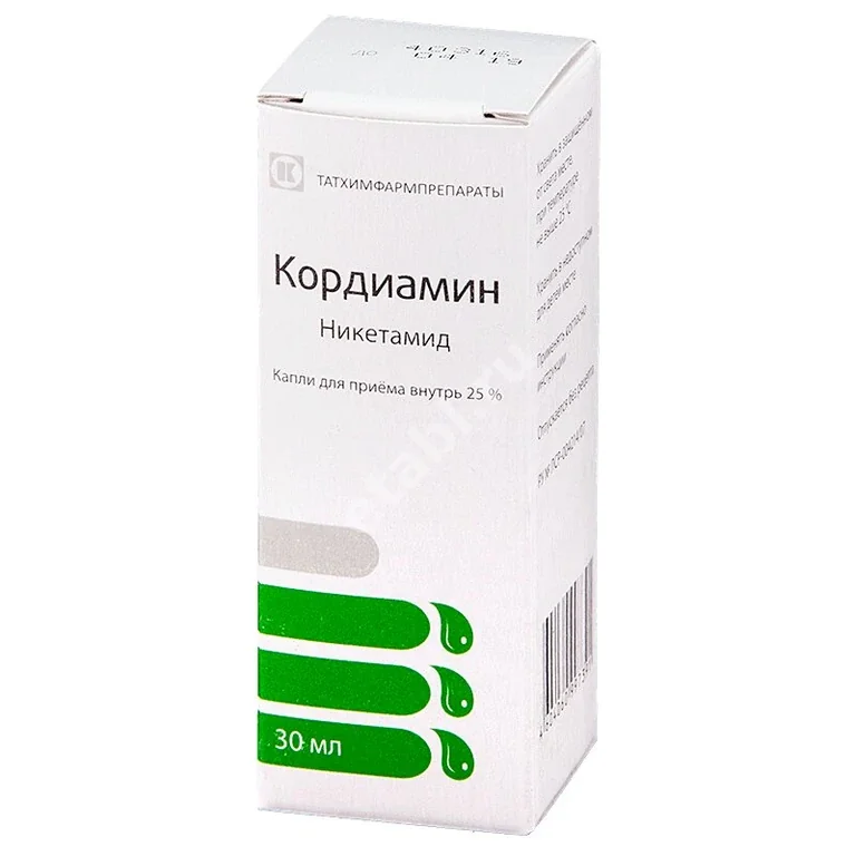 КОРДИАМИН капли внутр. (фл.) 25% - 30мл N1 (Татхимфармпрепараты, РФ)