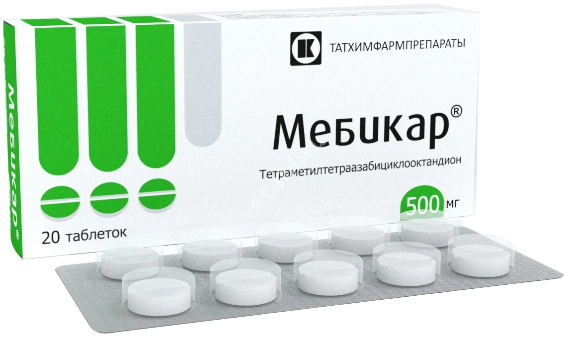 МЕБИКАР табл. 500мг N20 (Татхимфармпрепараты, РФ)
