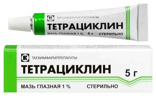 ТЕТРАЦИКЛИН мазь глазн. (туба) 1% - 5г N1 (Татхимфармпрепараты, РФ)