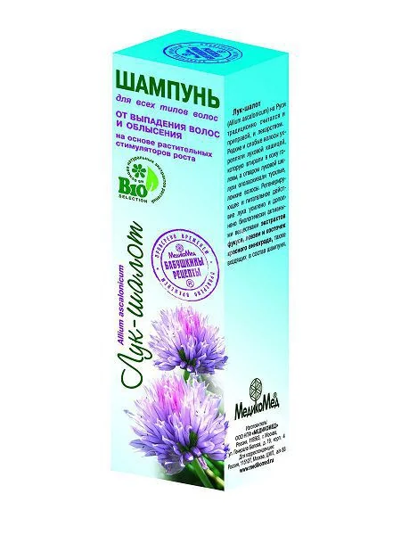 БАБУШКИНЫ РЕЦЕПТЫ шампунь от выпадения/облысения Лук-шалот 250мл (МЕДИКОМЕД, РФ)