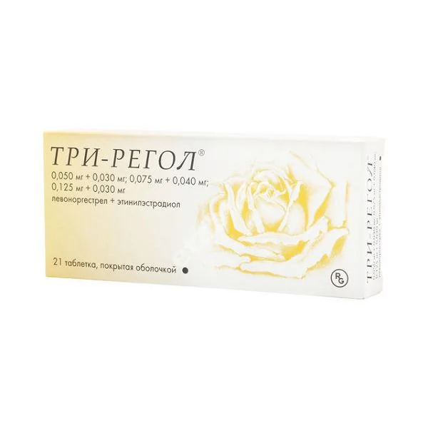 ТРИ-РЕГОЛ табл. п.о. N21 (ГЕДЕОН РИХТЕР, ВЕНГРИЯ)