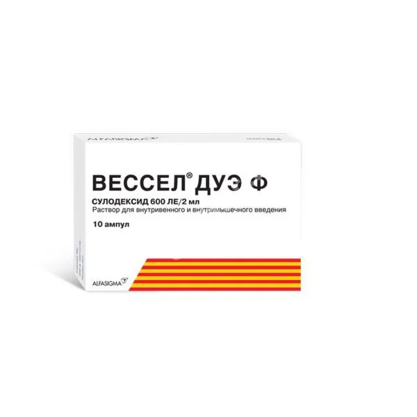 ВЕССЕЛ ДУЭ Ф р-р для в/в и в/м введ. (амп.) 600ЛЕ - 2мл N10 (Альфа Вассерман , ИТАЛИЯ)