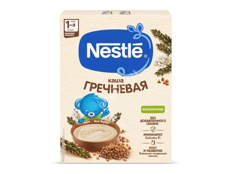 НЕСТЛЕ каша б/мол. гречка 4м+ 200г (НЕСТЛЕ, РФ)