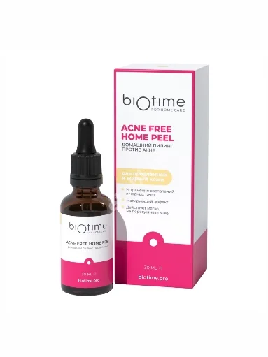 БИОТАЙМ (BIOTIME) For Home Care пилинг Домашний против акне 30мл (НОВЫЕ ТЕХНОЛОГИИ, РФ)