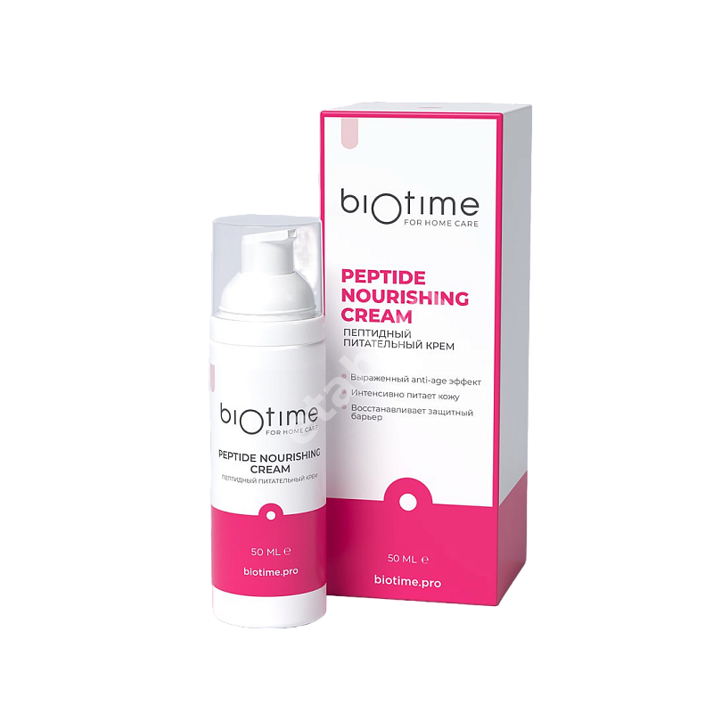 БИОТАЙМ (BIOTIME) For Home Care крем для лица питат Пептидный 50мл (НОВЫЕ ТЕХНОЛОГИИ, РФ)