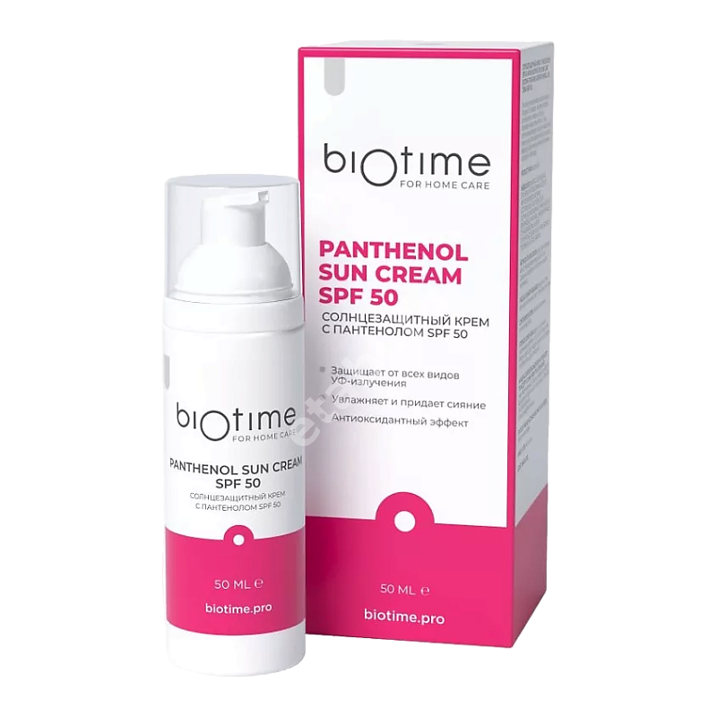БИОТАЙМ (BIOTIME) For Home Care крем солнцезащит SPF50 Пантенол 50мл (НОВЫЕ ТЕХНОЛОГИИ, РФ)