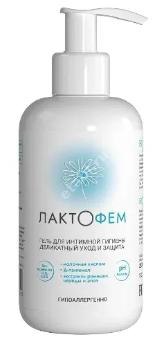ЛАКТОФЕМ гель для интимной гигиены деликатный уход/защита 250мл (Алтайский Нектар, РФ)