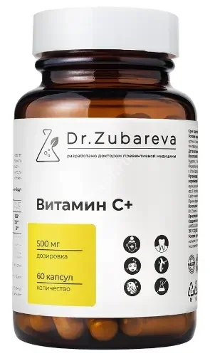 ВИТАМИН С+ Др.Зубарева капс. (банк.) 0.75г N60 (Биосинергия, РФ)