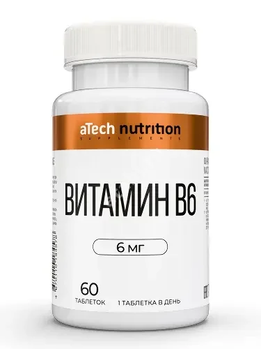ВИТАМИН В6 Атеч Нутритион (aTech Nutrition) табл. 6мг - 0.3г N60 (Арсенал Атлета, РФ)