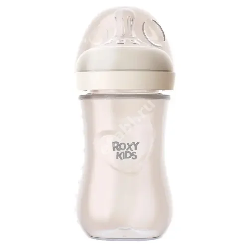 РОКСИ-КИДС (ROXY-KIDS) бутылочка пласт. 240мл силик соска средн поток 3м+ р.M (НИНБО, КИТАЙ)