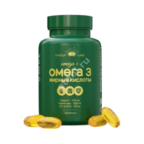 ОМЕГА-3 Омега лабс Жирные кислоты капс. (банк.) 1.36г N120 (Биокорд, РФ)