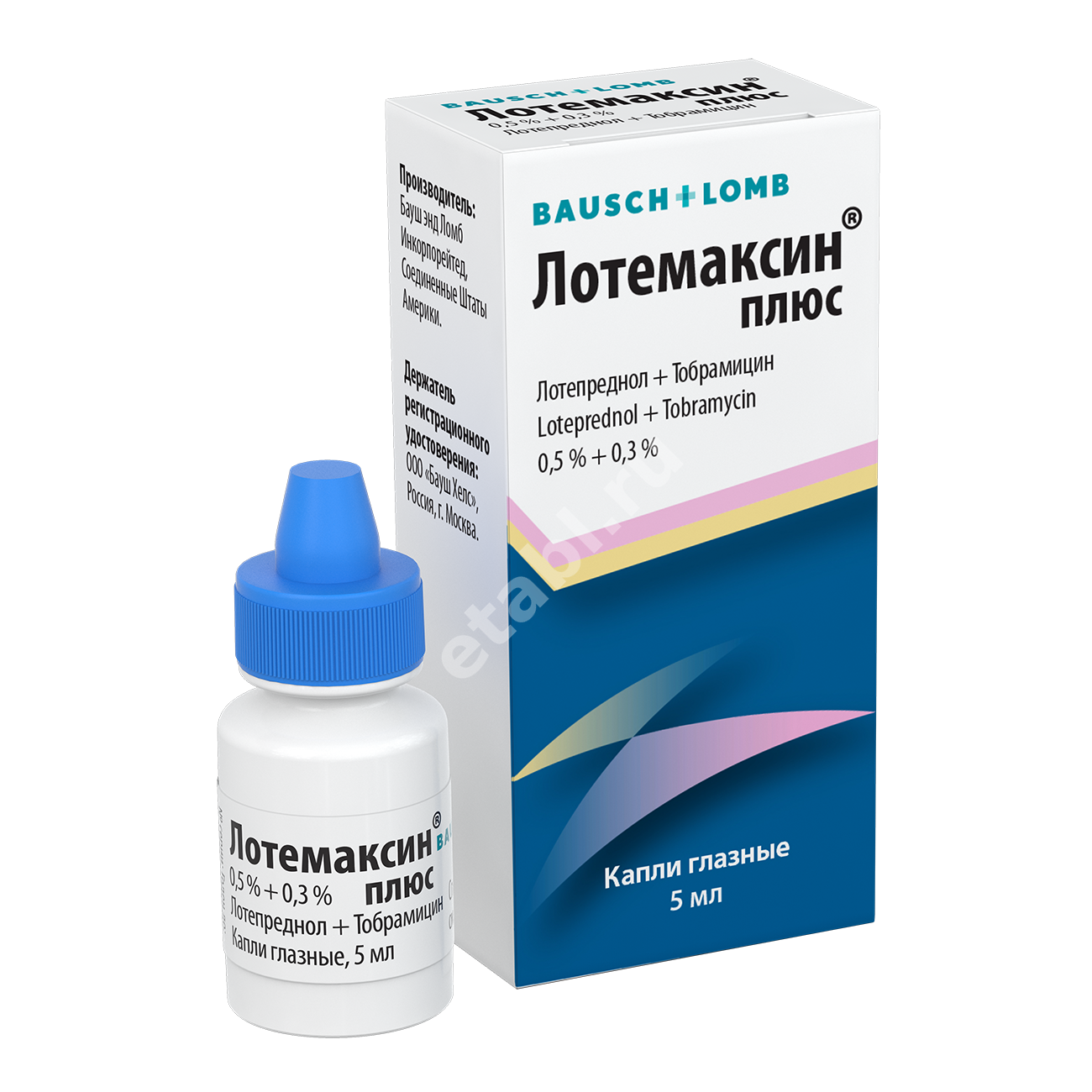 ЛОТЕМАКСИН ПЛЮС капли глазн. (фл.) 0.5%+0.3% - 5мл N1 (БАУШ ХЕЛС, США)