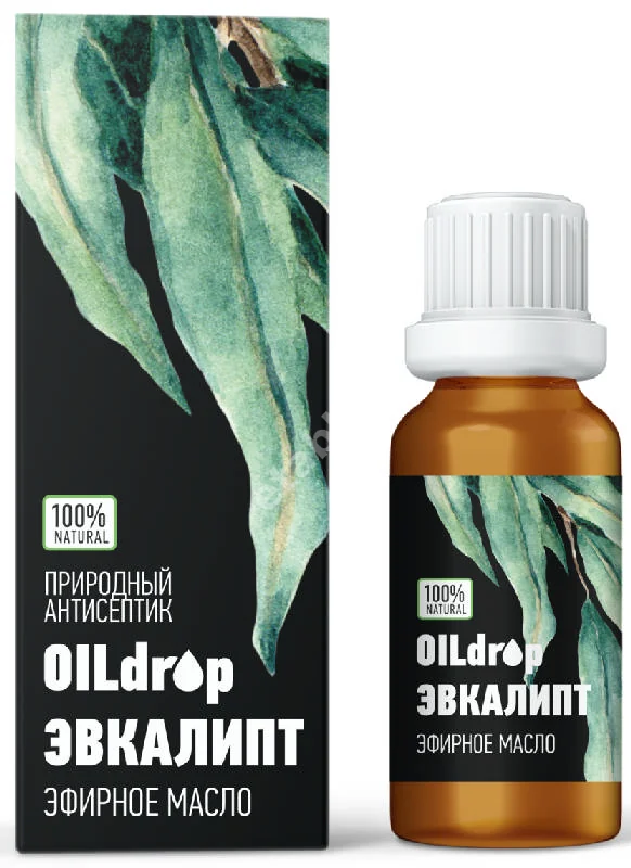 МАСЛО ЭФИРНОЕ Оилдроп Эвкалипт 10мл (Натуральные масла, РФ)