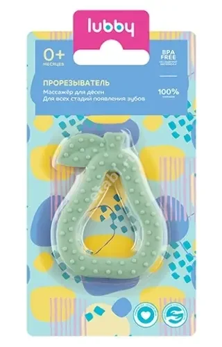 ЛАББИ (Lubby) прорезыватель 0м+ 31902 Груша (Нингбо Роял Юнион, КИТАЙ)