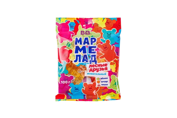 ВКУСВИЛЛ мармелад жевательный Лесные друзья 100г (Марми конд.фабрика, РФ)
