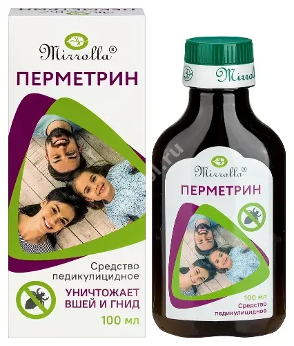 МИРРОЛЛА ПЕРМЕТРИН ФОРА+ ср-во педикулицидное шампунь 100мл (МИРРОЛЛА, РФ)