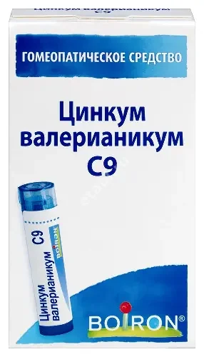 ЦИНКУМ ВАЛЕРИАНИКУМ С9 гран. гомеопат. 4г N1 (Буарон Лаб, ФРАНЦИЯ)