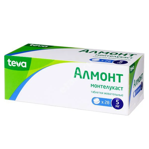 АЛМОНТ табл. жев. 5мг N28 (ТЕВА, МАЛЬТА)