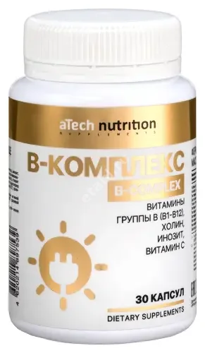 В-КОМПЛЕКС Атеч Нутритион (aTech Nutrition) капс. 0.62г N30 (Арсенал Атлета, РФ)