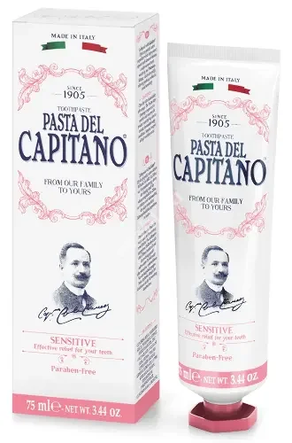 ПАСТА КАПИТАНА (PASTA DEL CAPITANO) зубная паста для чувств. зубов 1905 75мл (Фармацеутици Доттор Циццарелли С. П. А., ИТАЛИЯ)