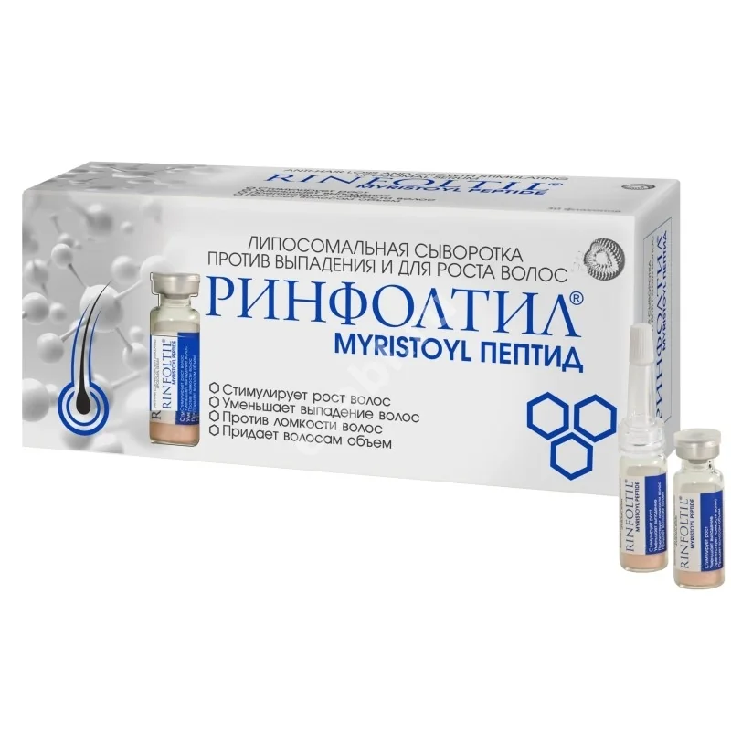 РИНФОЛТИЛ Myristoyl Пептид сыворотка от выпадения волос липосомальная (фл. с дозат.) N30 (Вектор-Медика, РФ)