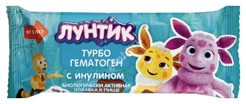 ГЕМАТОГЕН Турбо плитка 35г Лунтик (Фарм-Про, РФ)