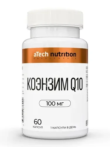 КОЭНЗИМ Q10 Атеч Нутритион (aTech Nutrition) капс. 100мг - 0.45г N60 (Арсенал Атлета, РФ)