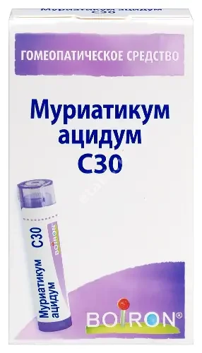 МУРИАТИКУМ АЦИДУМ С30 гран. гомеопат. 4г N1 (Буарон Лаб, ФРАНЦИЯ)