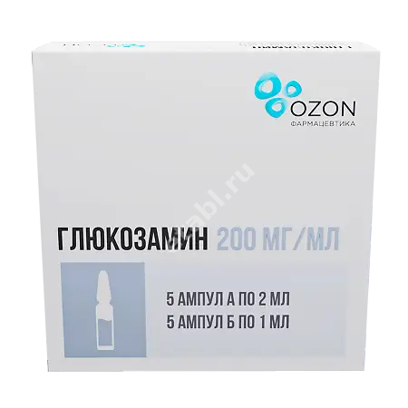 ГЛЮКОЗАМИН конц. для р-ра д/ин. 200мг/мл - 2мл N5 (ОЗОН, РФ)