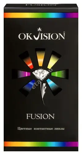 ЛИНЗЫ КОНТАКТНЫЕ Okvision Fusion 2шт традиц 3мес дневн Brilliant Blue -2.00 8.6 (Окей Вижен Ритейл , РФ)