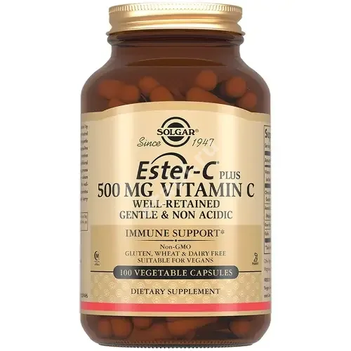 СОЛГАР Эстер-С плюс вит С капс. (банк.) 500мг - 0.849г N100 (ЭнЭйчЭс ЮЭс, США)