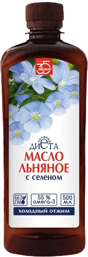 ЛЬНЯНОЕ МАСЛО Биокор (фл.) 500мл N1 Селен (Биокор Фирма ООО, РФ)