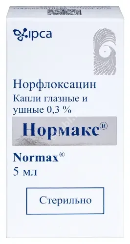 НОРМАКС капли глазн./ушн. (фл.-кап.) 0.3% - 5мл N1 (Мейкерс Лабораториз Лимитед, ИНДИЯ)