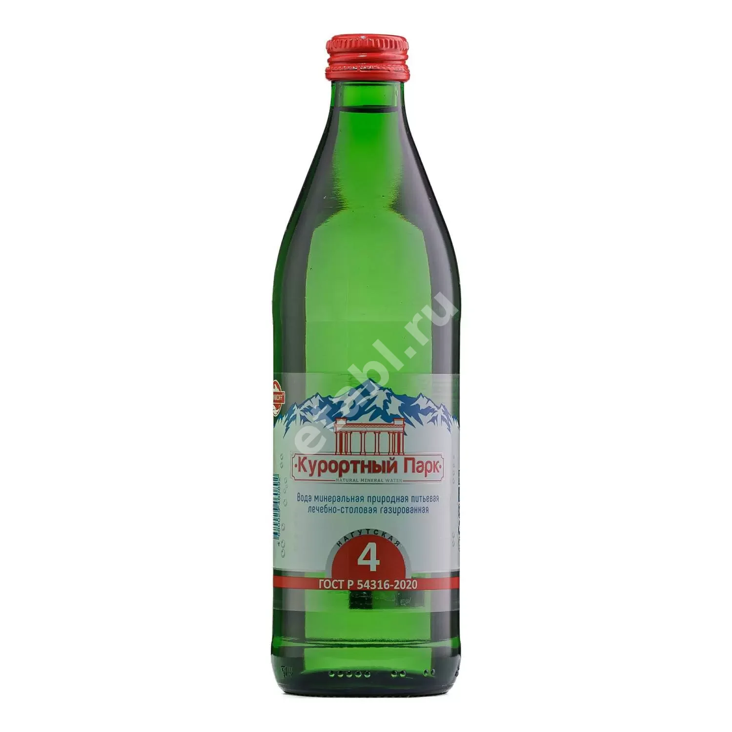 ВОДА МИНЕРАЛЬНАЯ Курортный Парк Нагутская N4 (бут. стекл.элит. евровинт) 0.45л (А. Юна, РФ)
