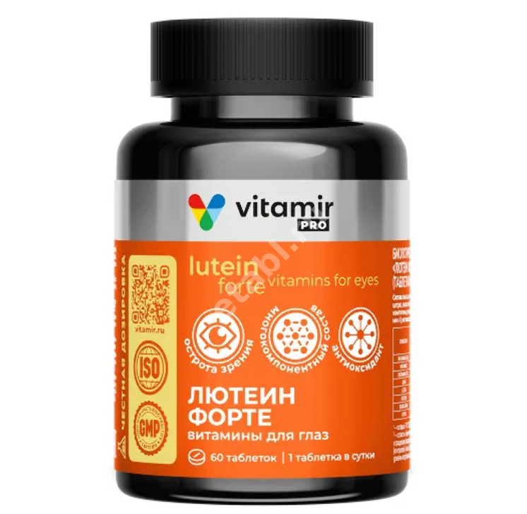 ЛЮТЕИН-ФОРТЕ Витамир Про д/глаз табл. (банк.) 0.6г N60 (Квадрат-С, РФ)