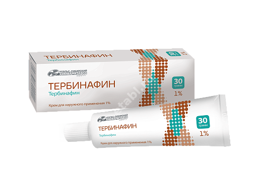 ТЕРБИНАФИН крем 1% - 30г N1 (Усолье-Сибирский химфармзавод, РФ)