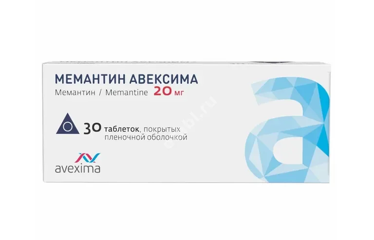 МЕМАНТИН табл. п.п.о. 20мг N30 (Ирбитский ХФЗ, РФ)