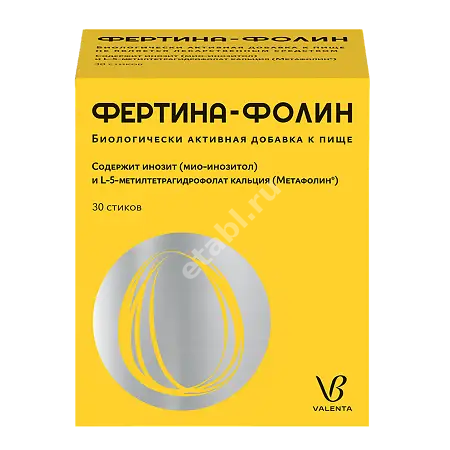 ФЕРТИНА-ФОЛИН пор. д/внутр. прим. (пак.) 1.08г N30 (ФАРМАКОР, РФ)