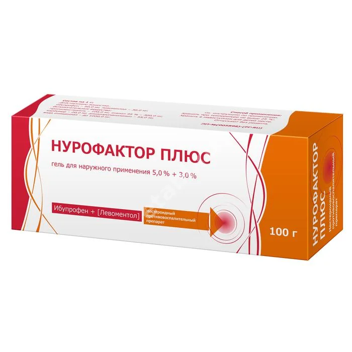 НУРОФАКТОР ПЛЮС гель д/наруж. прим (туба) 5%+3% - 100г N1 (Тульская Ф.Ф., РФ)