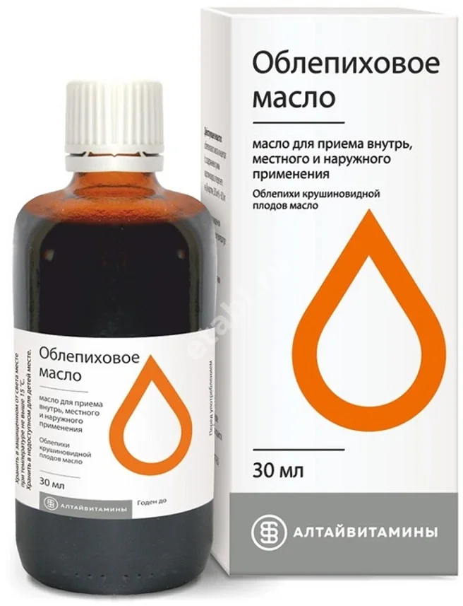 ОБЛЕПИХОВОЕ МАСЛО (фл.) 180мг% - 30мл N1 (Алтайвитамины, РФ)