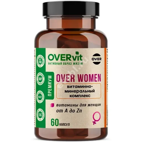ВМК Овервит (Overvit) Вумен капс. (банк.) 0.56г N60 (Овер Фарма , РФ)