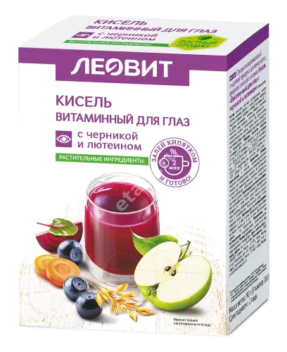 ЛЕОВИТ кисель Витаминный для глаз с черникой и лютеином (пак.) 18г N5 (ЛЕОВИТ, РФ)