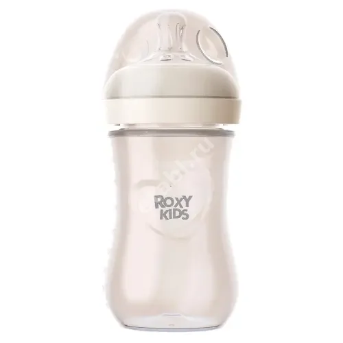 РОКСИ-КИДС (ROXY-KIDS) бутылочка стекл. 240мл силик соска средн поток 3м+ р.M (НИНБО, КИТАЙ)